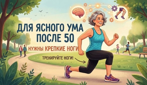 Как сохранить ясный ум после 50: советы от врачей о силе ног