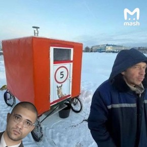 Саша Конь отправился пешком в Бразилию с самодельной 300-килограммовой повозкой за спиной