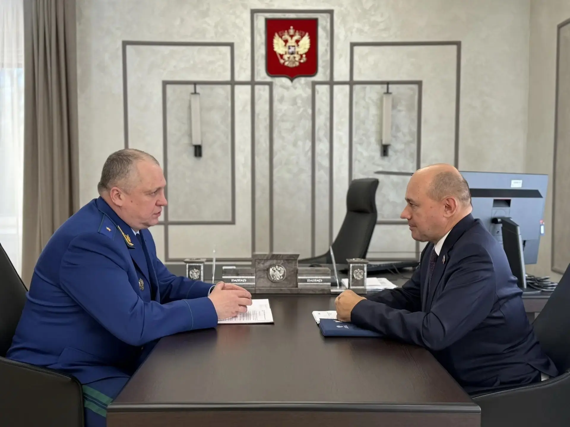 Прокурор Рязанской области Дмитрий Коданёв встретился с Уполномоченным по правам человека в регионе Олегом Леоновым